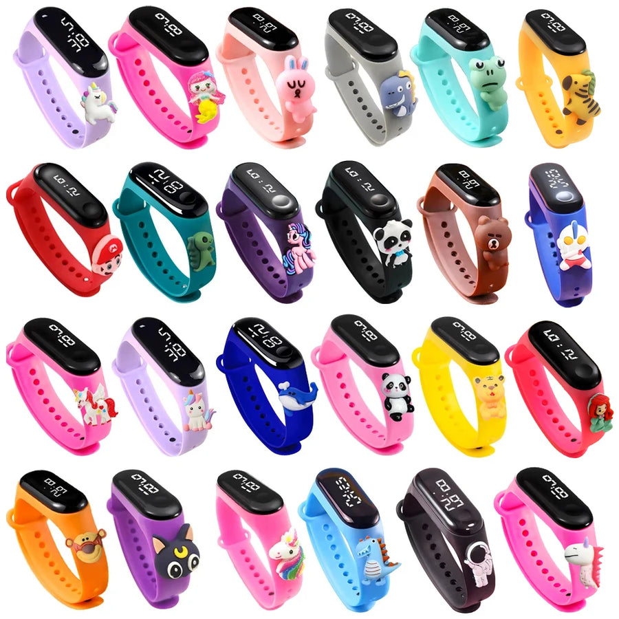 LED Smart Touch Kids Watch Waterproof Sports Clock for Children