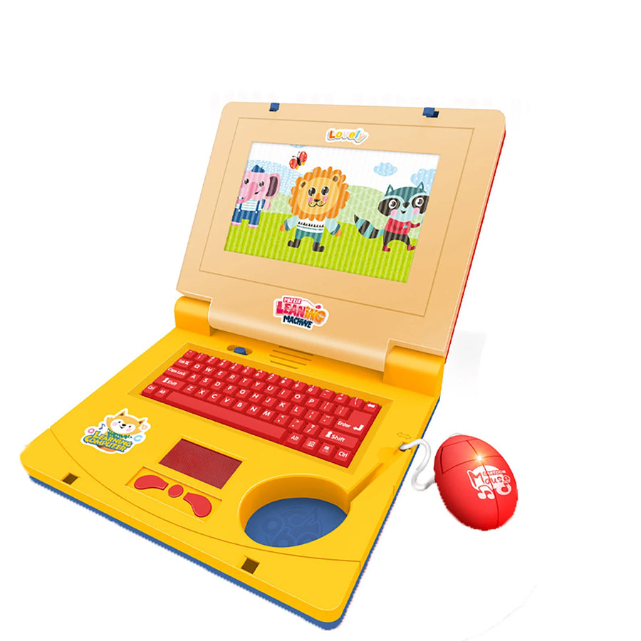Children's Educational Simulation Laptop Toy with Lights and Music