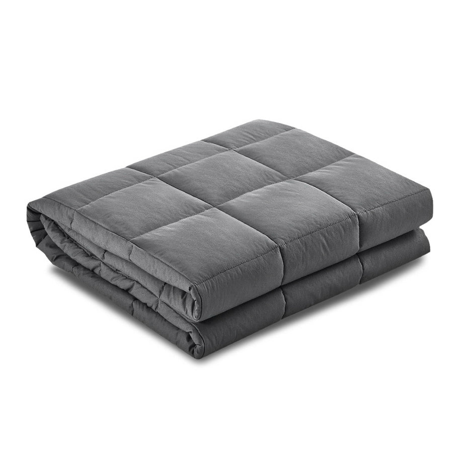 Giselle Weighted Blanket 5kg Microfibre Adult Dark Grey