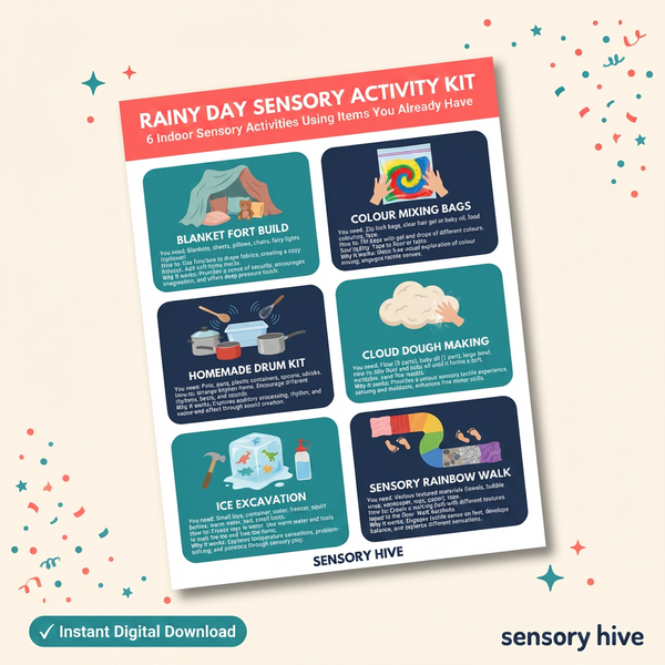Rainy Day Sensory Activity Kit for Kids – Printable PDF