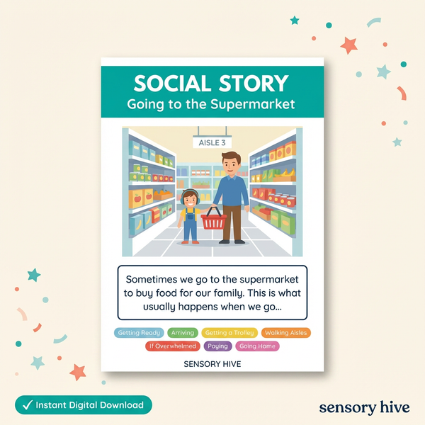 Social Story Printable PDF for Supermarket Visits
