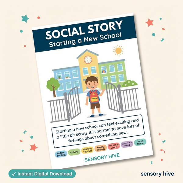 Printable Social Story for New School Transition - PDF