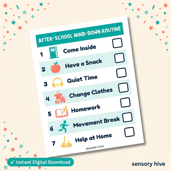 After-School Wind-Down Routine Chart - Printable PDF Download