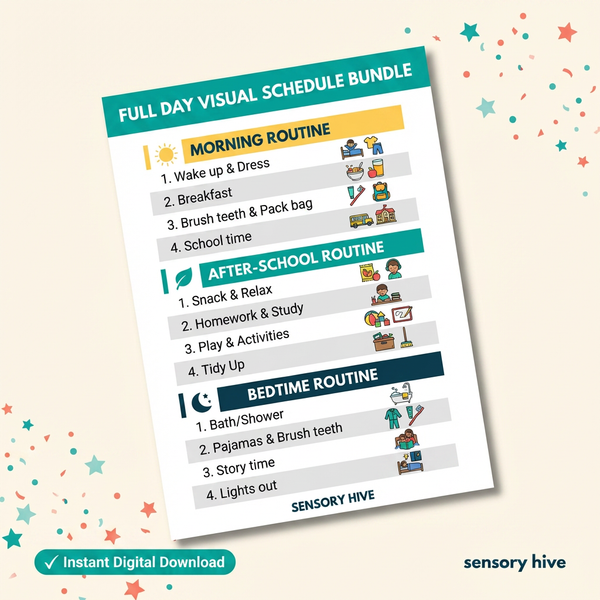 Full Day Visual Schedule Bundle for Kids - Printable PDF