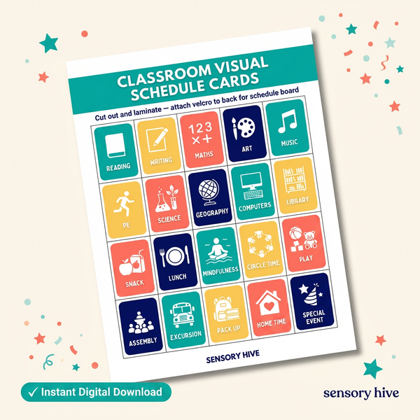 Printable Classroom Visual Schedule Cards – PDF Download