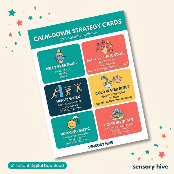 Calm Down Strategy Cards for Kids – Printable PDF Download