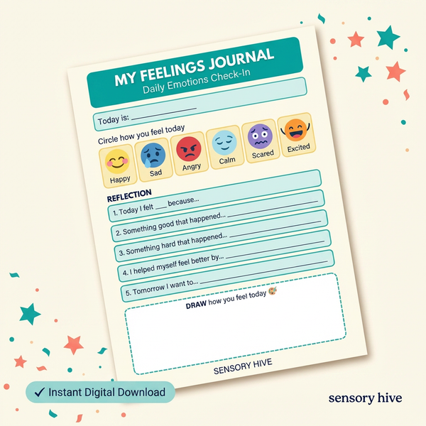 30-Day Printable Feelings Journal for Kids - Digital Download