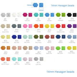 14mm Silicone Icosahedron Beads for Teething Jewelry - 10pcs