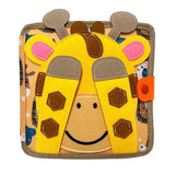 Montessori Giraffe Busy Board for Toddlers - Fine Motor Skills