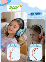 Acer Kids Headphones Wired Over Ear 85/94dB Volume Limit