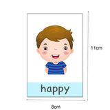 Montessori Baby Emotion Learning Cards - 12 Pack, 80x110mm