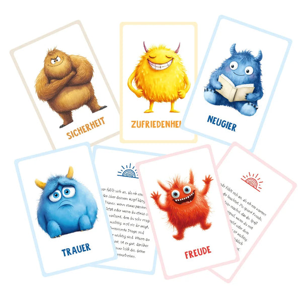 32Pcs Emotion Monster Flash Cards for Kids Learning