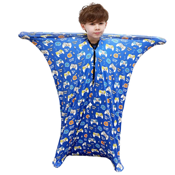 Sensory Body Sock for Kids - Cartoon Design, Soft Polyester