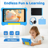 URAO 7 Inch Kids Learning Tablet Bundle with Headphones and Stylus