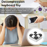 9-Key Mechanical Keycap Fidget Keychain - Stress Relief Toy
