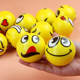 6Pcs 6.3cm Smile Face Stress Balls for Kids and Adults
