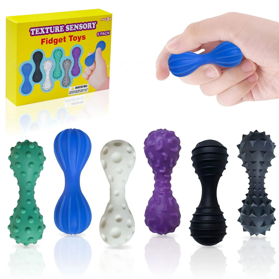 Sensory Fidget Toys 6 Pack for Kids and Adults - Calming Relief