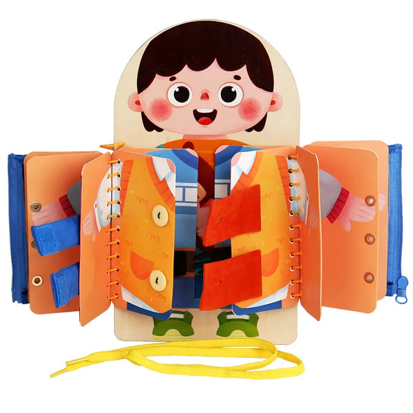 Kids Montessori Busy Book for Fine Motor Skills Training