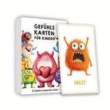 32Pcs Emotion Monster Flash Cards for Kids Learning