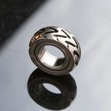 Ratchet Wheel Fidget Ring - Stainless Steel EDC Toy for Stress Relief