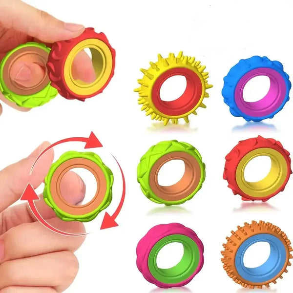 Rotating Fidget Ring for Stress Relief - Sensory Spinner Toy