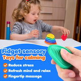 Silicone Fidget Toys 6 Pack for Adults and Kids - Stress Relief