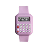 Children's Digital Watch with Calculator and Rubber Strap