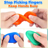 Silicone Fidget Toys 6 Pack for Adults and Kids - Stress Relief