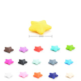 Silicone Baby Teething Beads - 10pcs Soft Star Shape Set
