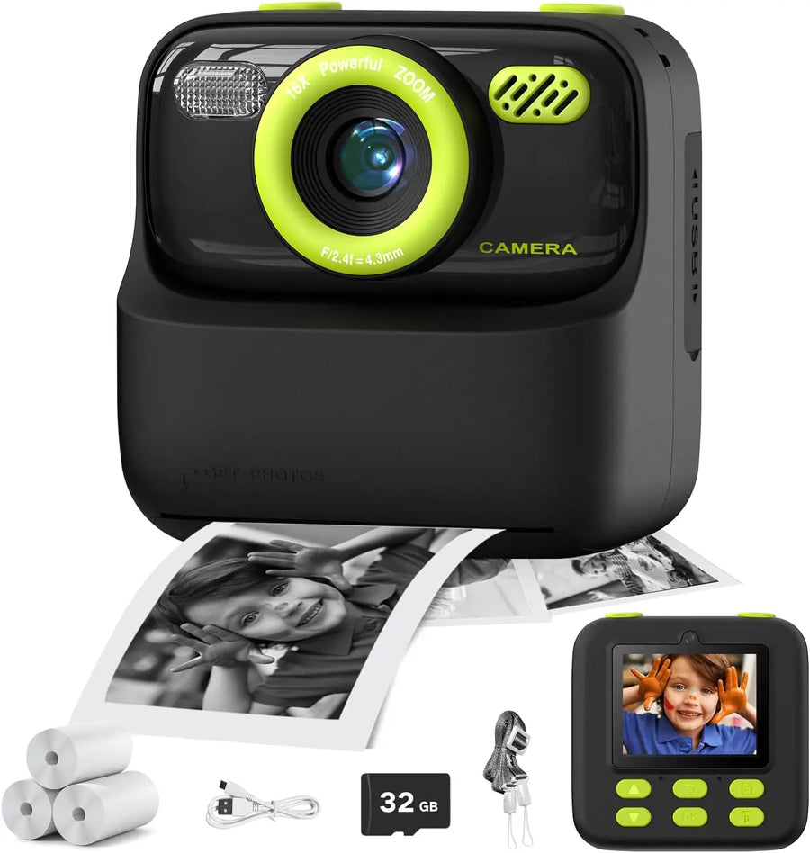 Kids Instant Print Camera 1080P HD for Ages 3-12