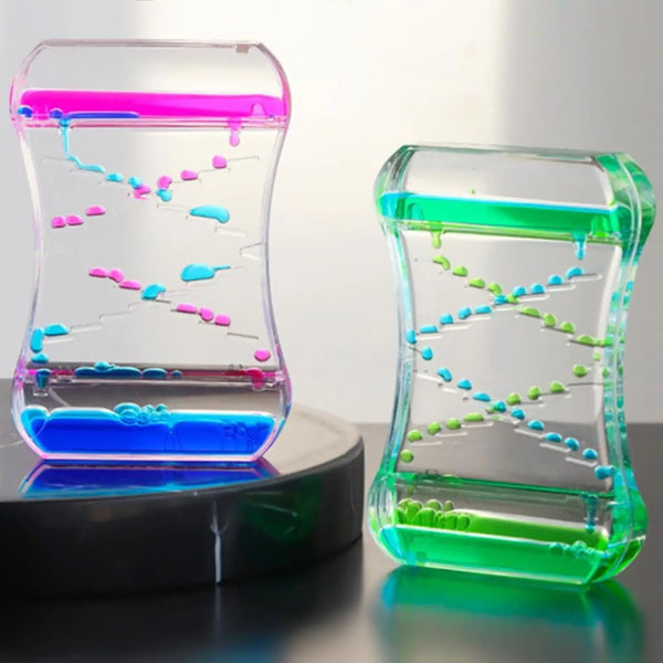 Colorful Spiral Liquid Timer Oil Hourglass Sensory Toy
