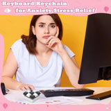 9-Key Mechanical Keycap Fidget Keychain - Stress Relief Toy