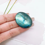 Labradorite Palm Rock Stone Crystal for Healing and Decoration