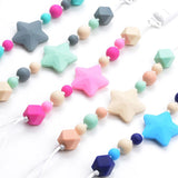Silicone Baby Teething Beads - 10pcs Soft Star Shape Set