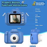 Kids Digital Camera 1080p HD with 32GB Card - Dinosaur Design