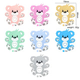 Silicone Bear Baby Teether Toy - Chewable Animal Pendant