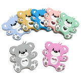 Silicone Bear Baby Teether Toy - Chewable Animal Pendant