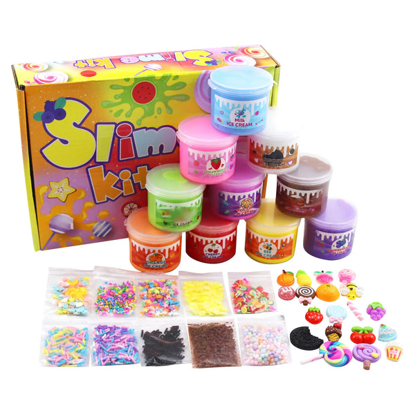 Kids Slime Kit 10 Pack - Non-Toxic Stretchy Craft Set