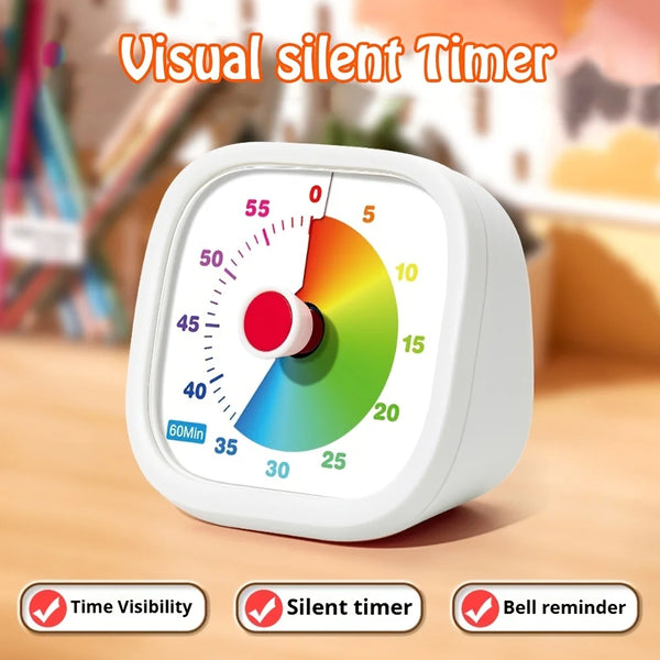60 Minute Silent Countdown Timer with Protective Case