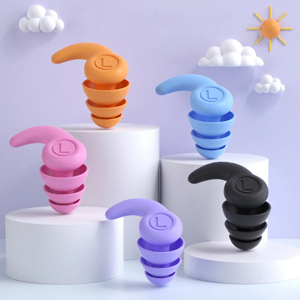 Silicone Ear Protector for Swimming - Noise-Reducing Earplugs