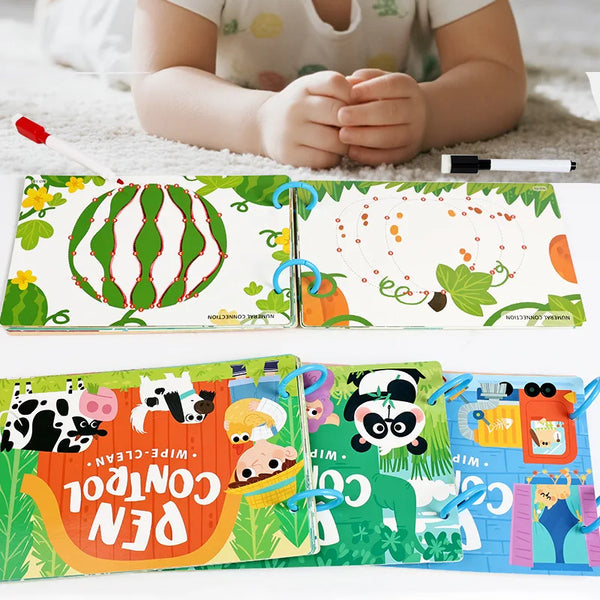 Reusable Pen Control Training Cards for Preschool Learning