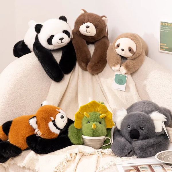 60cm Long Arm Plush Pillow Raccoon Koala Bear Dinosaur Gift