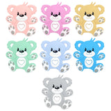 Silicone Bear Baby Teether Toy - Chewable Animal Pendant