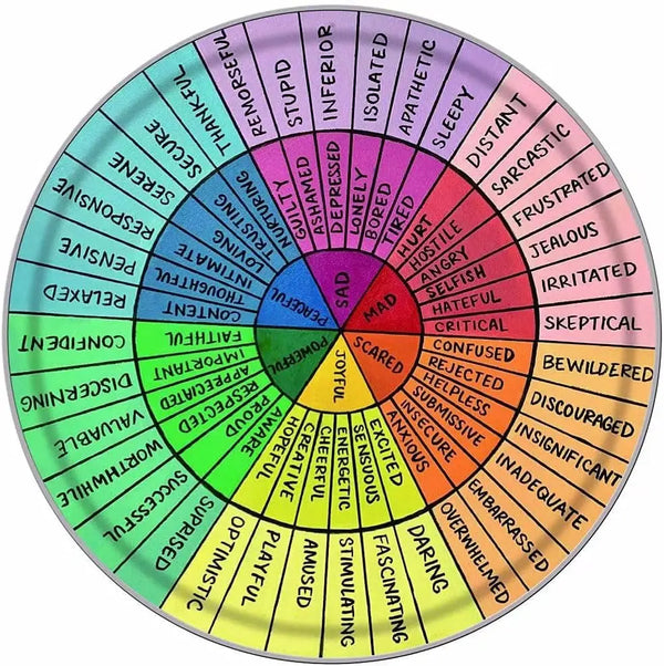 Emotions Color Wheel Vintage Round Metal Tin Sign 12"