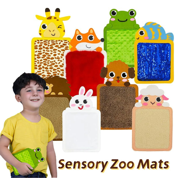 8 Pack Sensory Mats for Kids - Educational Texture Pads
