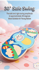 Toddler Wooden Balance Board 30° Wobble Trainer for Ages 3-6