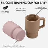 Silicone Training Cup and Straw Set for Children 6 Months+