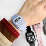 Children's Digital Watch with Calculator and Rubber Strap