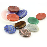 Quartz Worry Stones 35x45mm Oval Massage Healing Crystal