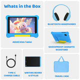 URAO 7 Inch Kids Learning Tablet Bundle with Headphones and Stylus